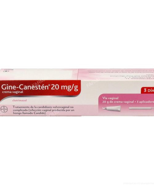 Gine canesten 2%  - Gine canesten es una crema vaginal para tratar los hongos vaginales o candidiasis. Calmar el picor y el escozor vaginal y combate la infección fúngica.