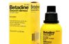 composición betadine - Solución que se utiliza para desinfectar pequeñas heridas, cortes superficiales de la piel y quemaduras leves.
