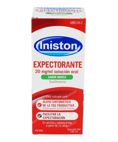 Iniston expectorante 20mg/ml - Ayuda a expectorar y facilitar la expulsión tanto del moco como de la flema.