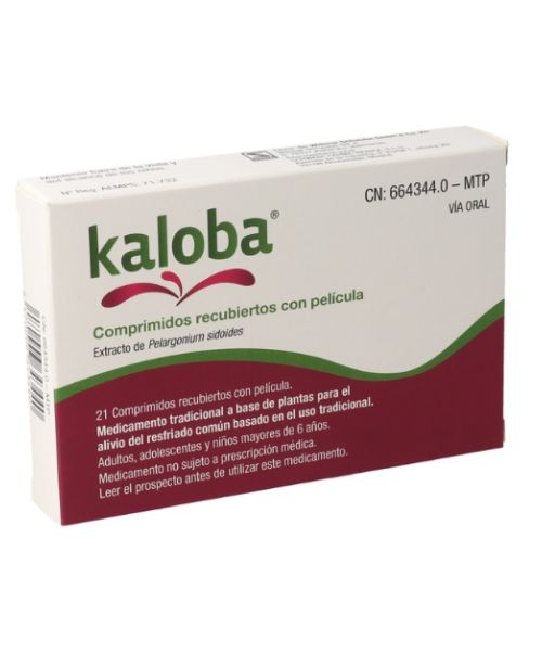 Kaloba comprimidos - Inmunoestimulante para tratar el resfriado común.  Antiviral y antibacteriano ademas de subir las defensas del organismo.