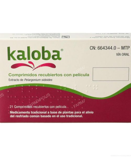 Kaloba comprimidos - Inmunoestimulante para tratar el resfriado común.  Antiviral y antibacteriano ademas de subir las defensas del organismo.