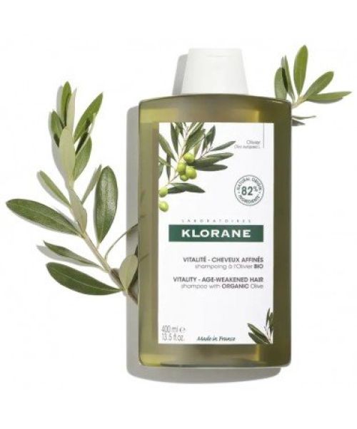 Klorane champú al olivo BIO -  El champú al olivo BIO conserva la juventud del cuero cabelludo y aporta densidad y vitalidad al cabello.