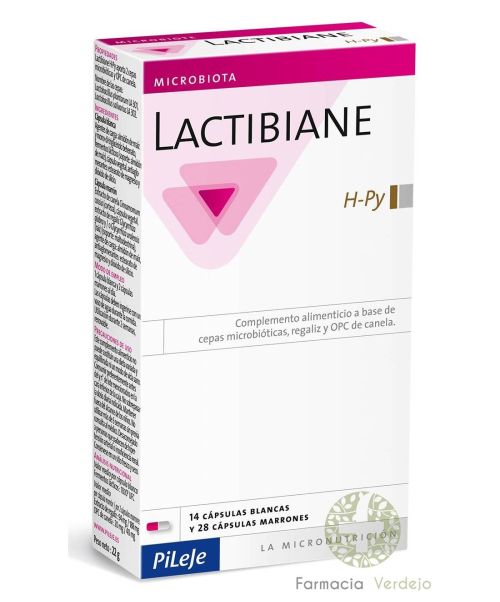 Lactibiane H-Py - Es un probiótico y plantas para ayudar a tratar el helicobacter pylori y aliviar sus síntomas. Ayuda a disminuir el numero de colonias, equilibra nuestra flora y reduce la inflamación de nuestras mucosas.
