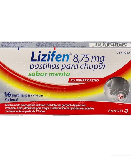 Lizifen menta 8,75 mg  - Calman las molestias, la tos y la dificultad para tragar.