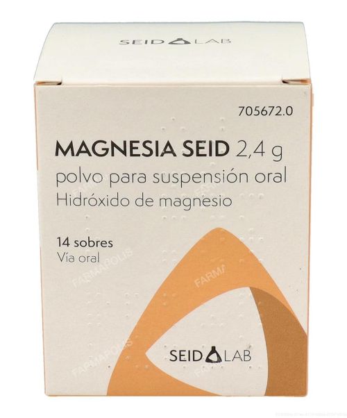 Magnesia seid 2.4 g - Trata el estreñimiento ocasional y la acidez de estómago. 