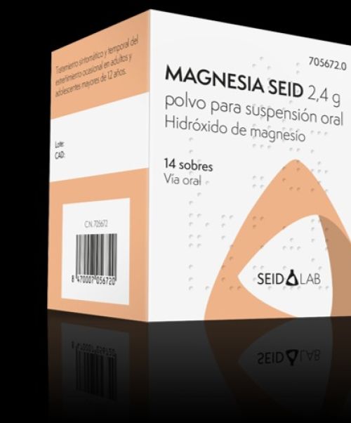 Magnesia seid 2.4 g - Trata el estreñimiento ocasional y la acidez de estómago. 