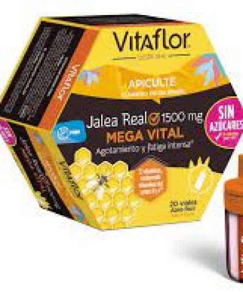 Vitaflor Mega vital  - Aumenta tu energía en casos de fatiga, astenia cansacio...a base de jalea real y otros principios activos.