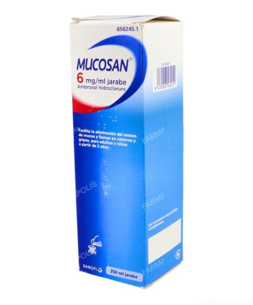 Mucosan 6mg/ml - Jarabe que trata las secreciones bronquiales, ayudando a fluidificar el moco y las flemas.