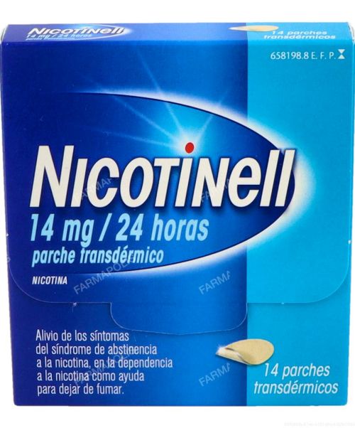 Nicotinell (14mg/24h) - Son unos parches para ayudar a dejar de fumar. Poseen nicotina con lo que ayuda a reducir los síntomas de abstinencia al tabaco.