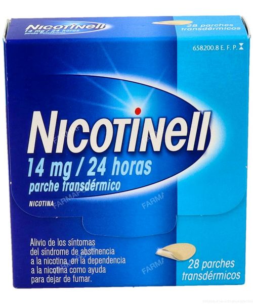 Nicotinell (14mg/24h) - Son unos parches para ayudar a dejar de fumar. Poseen nicotina con lo que ayuda a reducir los síntomas de abstinencia al tabaco.