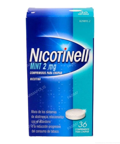 Nicotinell (2 mg) mint - Son unos comprimidos para chupar con sabor a menta para ayudar a dejar de fumar. Contienen nicotina con lo que ayudan a calmar las ganas de fumar aportando la nicotina que no inhalamos del tabaco.