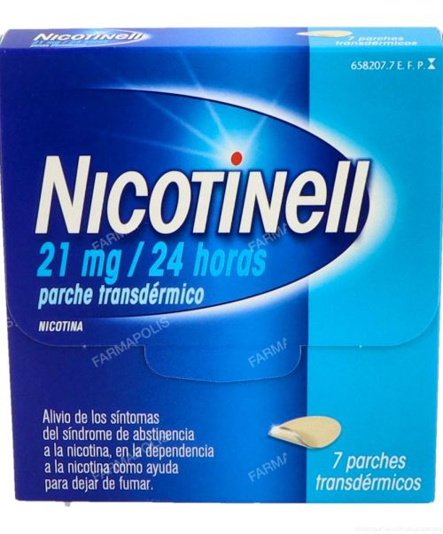 Nicotinell (21mg/24h) - Son unos parches para ayudar a dejar de fumar. Poseen nicotina con lo que ayuda a reducir los síntomas de abstinencia al tabaco.