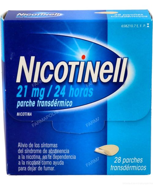 Nicotinell (21mg/24h) - Son unos parches para ayudar a dejar de fumar. Poseen nicotina con lo que ayuda a reducir los síntomas de abstinencia al tabaco.