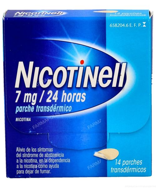 Nicotinell (7 mg/24 h) - Son unos parches para ayudar a dejar de fumar. Poseen nicotina con lo que ayudan a calmar el mono del fumador.