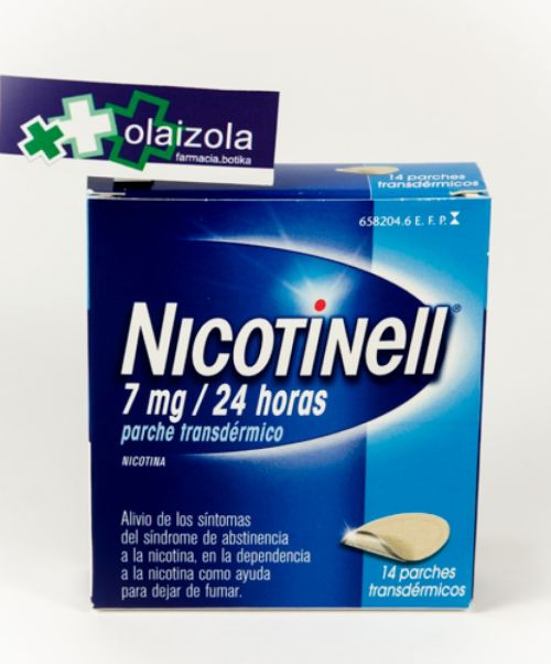 Nicotinell (7 mg/24 h) - Son unos parches para ayudar a dejar de fumar. Poseen nicotina con lo que ayudan a calmar el mono del fumador.