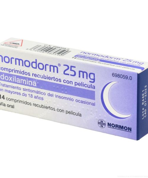 Normodorm 25 mg - Son unos comprimidos que ayudan a tratar la falta de sueño. Su efecto ayuda a dormir aliviando los problemas de insomnio ocasional.