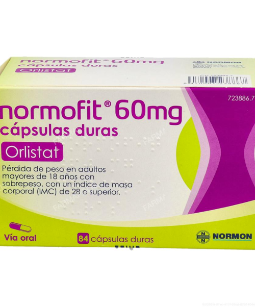 Normofit 60mg - Son unas cápsulas que inhiben la absorción de las grasas y ayudan a la pérdida de peso en adultos con sobrepeso.