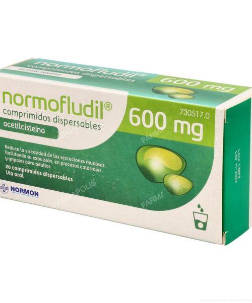 Normofludil 600mg - Ayudan a fluidificar y expulsar la mucosidad (tanto mocos como flemas).