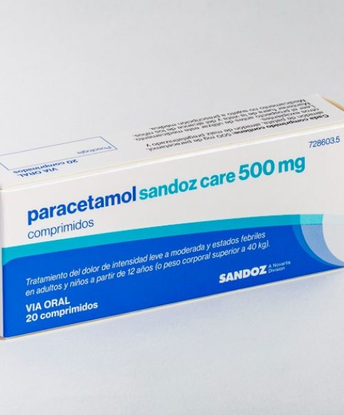 Paracetamol sandozcare 500 mg - Paracetamol para tratar los diferentes tipos de dolores, bajar la fiebre y calmar el malestar general. Válidos para el dolor de cabeza, de muelas, de boca en general, de regla, de espalda, golpes...