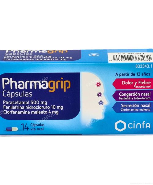 Pharmagrip  - Calman los síntomas de la gripe. Ayuda a disminuir los síntomas de resfriado, fiebre, catarro, mocos y malestar general.