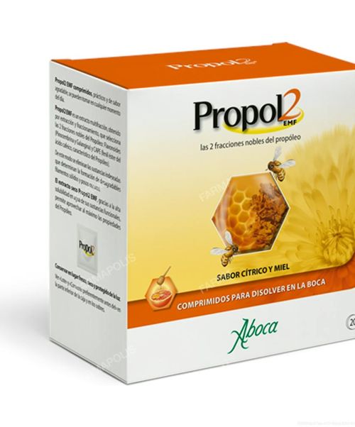 Propol 2 - Propoleo para todas las afecciones de garganta. Dolor, picor, principio de infeción... Pastillas para chupar para las gargantas frágiles que les afectan las agresiones del exterior (frío, climatización, estrés elevado).