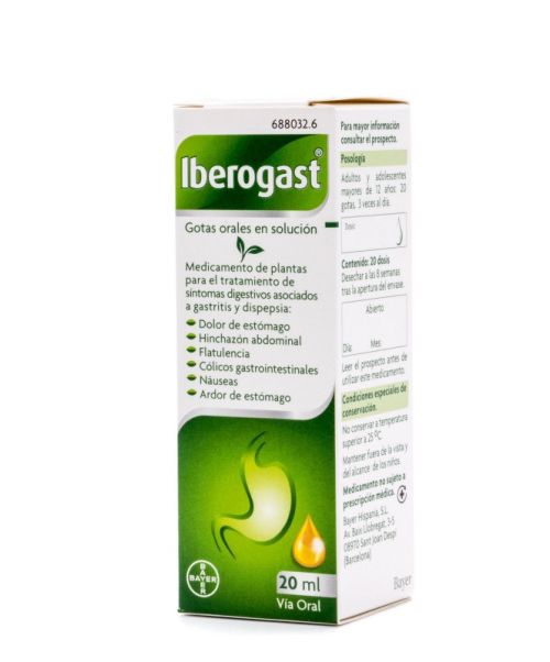 Iberogast  - Trata los síntomas de las gastritis y dispepsia. Digestiones pesadas, gases, nauseas, dolor, ardor... 