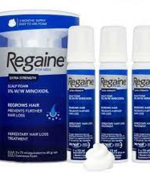 Regaine 50mg/g - Es un medicamento indicado para estimular el crecimiento del cabello en personas que sufren alopecia androgénica con pérdida moderada de cabello.
