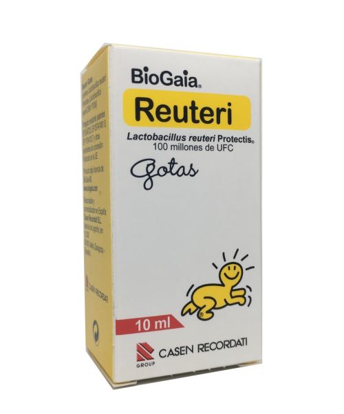 Reuteri Gotas  - Probiótico para tratar el cólico de lactante. Probiótico con Lactobacillus reuteri, cuyo objetivo es el restablecimiento de la flora intestinal, ayudando a tratar la diarrea aguda, los gases y el estreñimiento, especialmente en lactantes y niños. 
