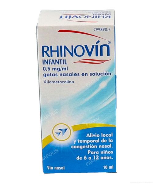 Rhinovin infantil 0.05%  - Alivia la congestión nasal. Ayuda a respirar mejor, calmando las molestias de la rinitis y la sinusitis.