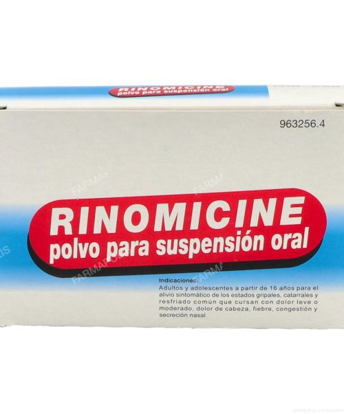 Rinomicine  - Alivian los síntomas de la gripe. Son unos sobres para tratar los procesos catarrales que cursen con fiebre, congestión nasal y malestar general. 