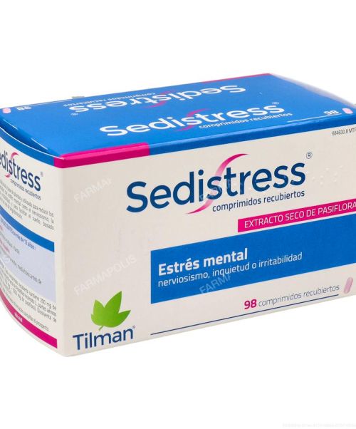 Sedistress 200mg - Comprimidos a base de pasiflora con efecto relajante para tratar los estados temporales de nerviosismo, estrés e insomnio.