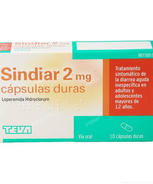 Sindiar 2mg - Cápsulas antidiarreicas a base de derivados opiáceos, utilizadas en el tratamiento de la diarrea aguda.