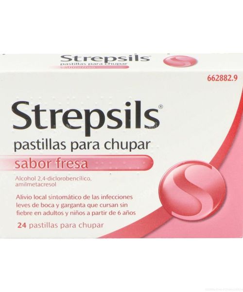 Strepsils fresa - Calma la irritación e infecciones leves de boca y garganta. 