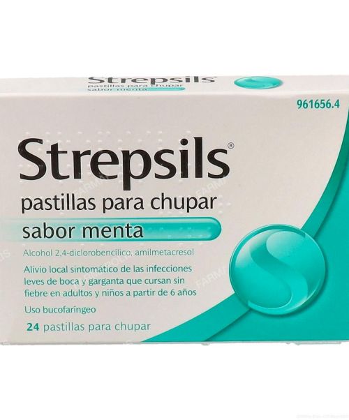 Strepsils Sabor Menta - Calma la irritación e infecciones leves de boca y garganta. 