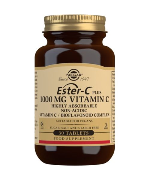  Ester-C Plus 1000 mg - Vitamina C en forma no ácida que facilita la absorción. Mayor absorción de vitamina C en el organismo. 