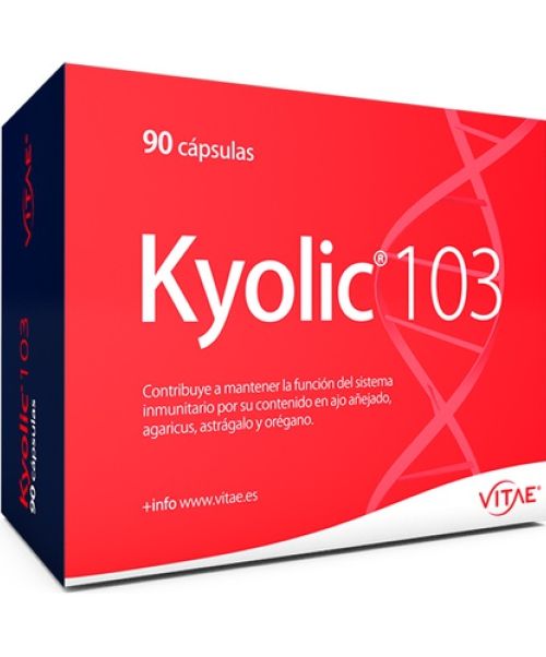 Kyolic 103 - Ayuda a aumentar las defensas del organismo. Ademas es virucida y bactericida. Sirve para prevención y tratamiento de catarros y gripes.