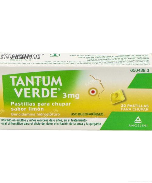 Tantum verde Limón - Calman  el dolor y la irritación de garganta. Poseen un poco de anestésico con lo que adormecen un poco la zona. Agradable sabor a limón. 