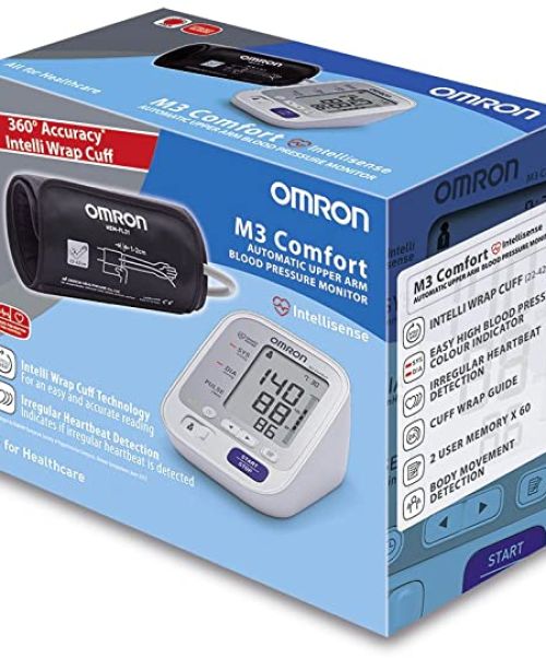 TENSIÓMETRO BRAZO OMRON M3 COMFORT   - Es un monitor de presión arterial compacto y totalmente automático. Mide la presión arterial y el pulso de manera sencilla y rápida.