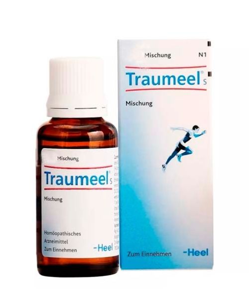 Traumeel S  - Es un medicamento homepático especialmente indicado para epicondelitis, bursitis, traumatismos, esguinces, contusiones, hematomas, golpes, fracturas, dislocaciones, edemas.