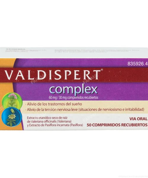 Valdispert complex  - Pasiflora y valeriana para ayudar a relajarse, a calmar la ansiedad y a conciliar el sueño.