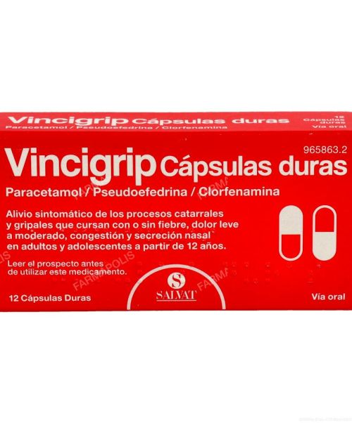 Vincigrip  - Tratan los síntomas gripales o catarrales. Gracias a su composición actúa frente el resfriado, la congestión y el malestar general. 